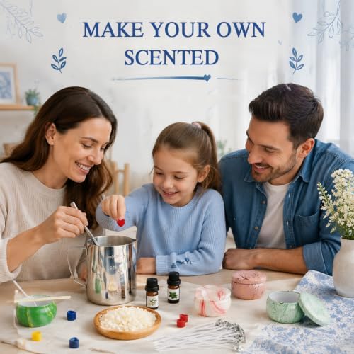 SUPERSUN Candle Making Kit for Adults, DIY Candle Making Supplies for Adults, Beginners, Include Beeswax, Candle Tins, Wicks, Essential Oils, Dyes, DIY Candle Making Set Gift for Christmas - Image 2