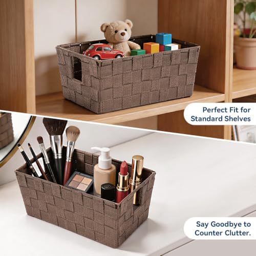 Whitmor 6581-2712-JAVA Woven Strap Small Storage Tote Java - Image 2