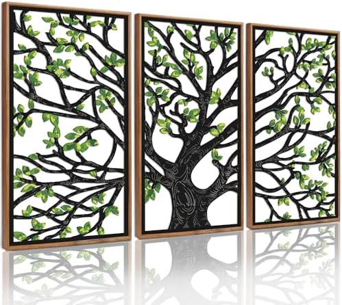 CHDITB 3Pcs Tree Of Life Framed Wall Art 16x32 Inch by CHDITB