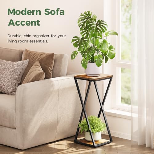 Bamworld Tall Plant Stand Indoor Corner, Brown - Image 6