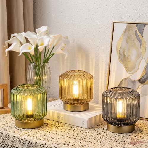 MJ PREMIER Battery Operated Lamp, Small Cordless Lamp with Timer Amber - Image 4
