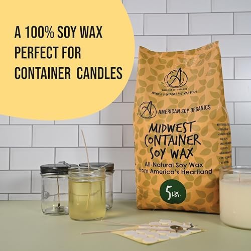 American Soy Organics 100% Midwest Soy Wax Beads, Candle Wax, 5 lbs - Image 2