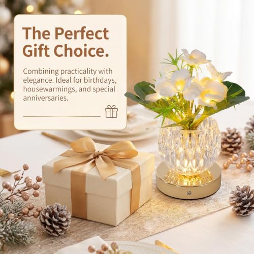 Primrose Flower Table Lamp, USB Rechargeable LED Bedside Lamp - Image 6