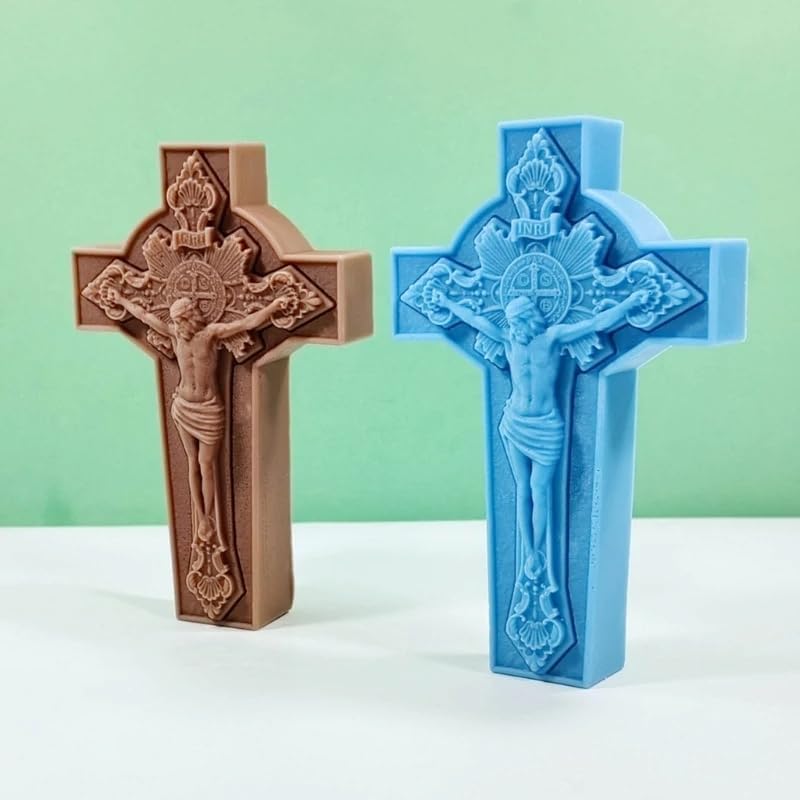 Candle Molds - Silicone Mold for Candles Making, DIY 3D Moulds for Soy Wax, Beeswax, Scented Candle, Valentine's Day Gifts (Crucifix) - Image 7
