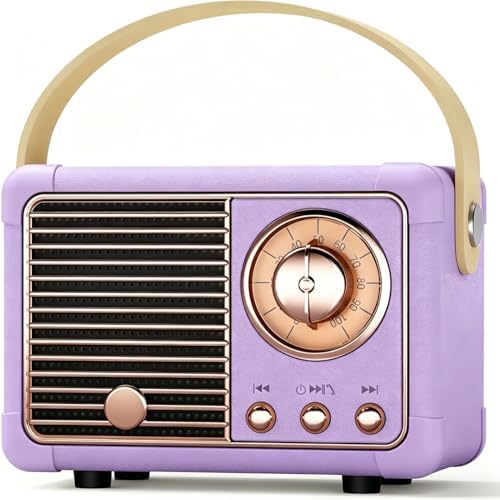 Vintage Bluetooth Speaker Gifts for Women Teen Girl Gifts Purple by Caulikine