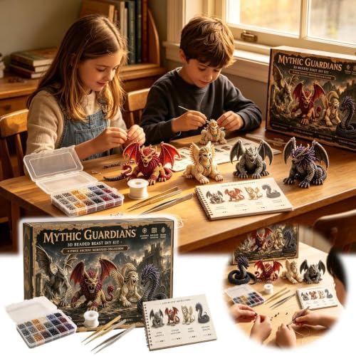 3D Beaded DIY Craft Kit, Complete Tiny Bead Animal Making Set with Tools & Instructions, Stress Relief Handmade Art Project, Beginner Friendly Creative Home Decor & Unique Gift for Teens Adults, Black - Image 7