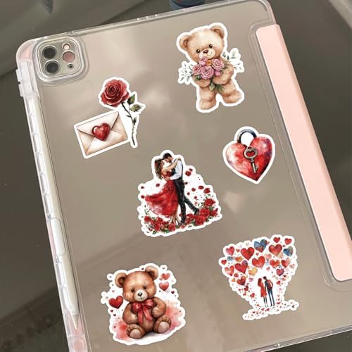 200 Pcs Valentines Day Heart Stickers for Journals Cards Gift Wrapping Scrapbooks DIY Crafts, Heart Stickers,Pink Red Love Theme Premium Craft Supplies - Image 7