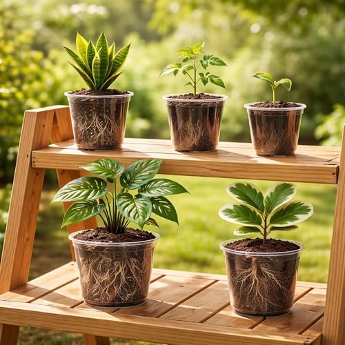 Bluepro Clear Nursery Pots with Drainage, 3.5/4/5/6/8 Inch, 20-Pack - Image 7