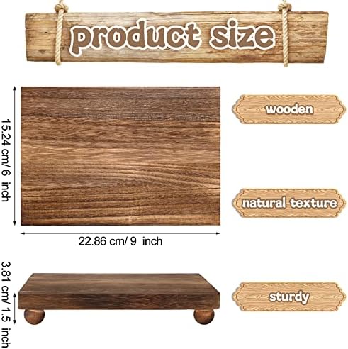 Amyhill Wood Pedestal Stand Riser Decor,Classic,Dark Brown,9 X 6 Inch - Image 3