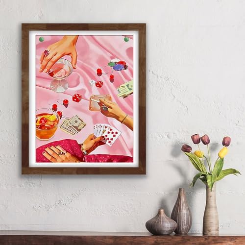KICHANG Pink Diamond Art Kits for Adults Diamond Painting Kit for Beginner - Image 5