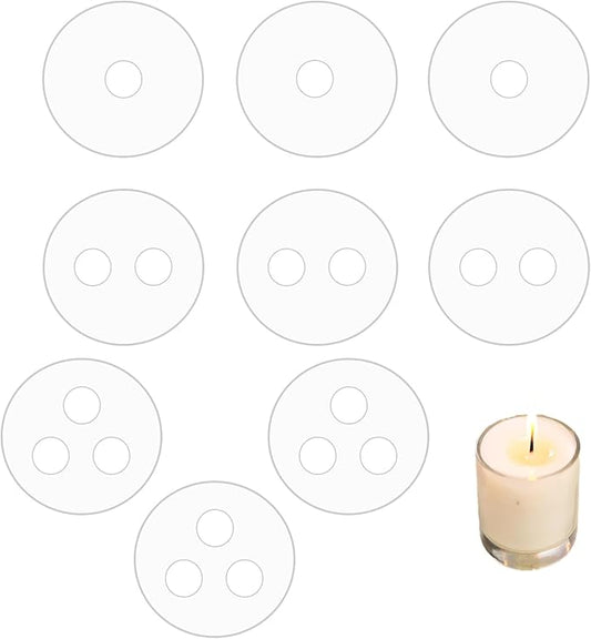 9 Pcs 3 Styles Acrylic Candles Wicks Centering Devices, 1/2/3 Hole Candle Centering Tool for Candle Making, Craft DIY