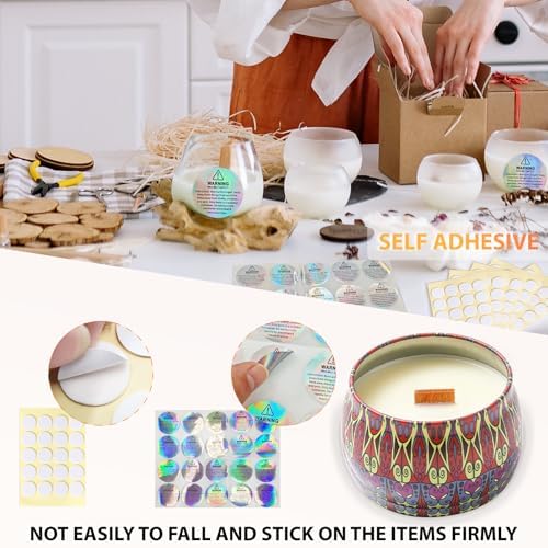 Candle Wick Stickers, Heat Resistant Double Sided Stickers, 200 PCS - Image 3