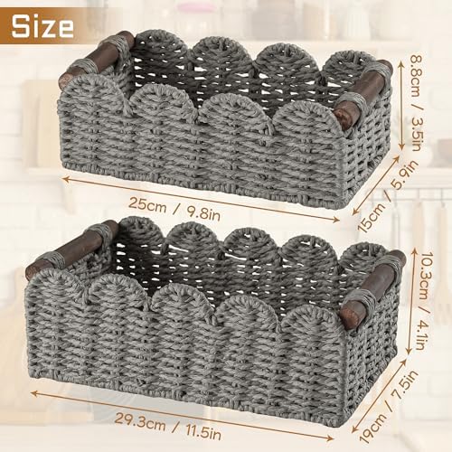 Wicker Baskets for Organizing Toilet Paper Storage Basket - Image 7