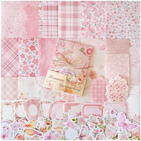 Doraking 100pcs Vintage Floral Scrapbook Paper Journaling Stickers by wearecuuuuute
