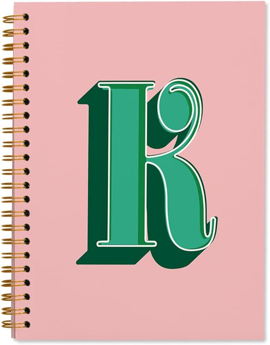 ShowDraven Vintage Initial Letter K Notebook, Personalized Gifts Notebook, Custom Notebook Journals for Writing, Customized Gifts, Monogrammed Gifts for Women, Hardcover Spiral Notebook 5.5 x 8.3