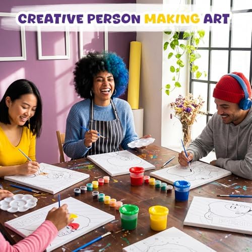 Sherr 140 Pcs 20 Set Pre Drawn Canvas Painting Kit, Pride Month - Image 5