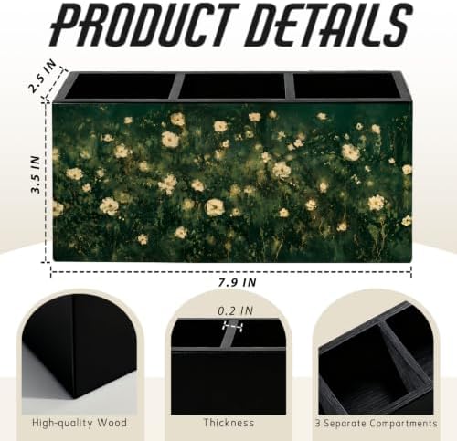Moody Floral Pen Pencil Holder for Office Desk Accessories Decor - Image 2