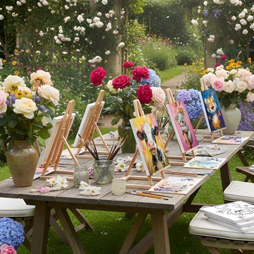 Sherr 12 Pcs Pre Drawn Canvas for Adults,Flower Animals,8 x 10 Inch - Image 5