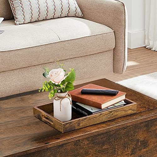 Hanobe Decorative Coffee Table Tray, Ottoman Serving Topper with Handles - Image 2