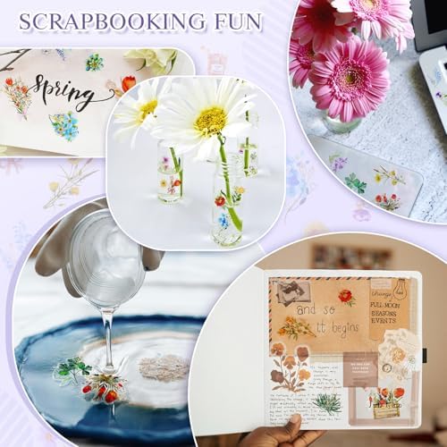 240Pcs Gilt Flower Stickers for Scrapbooking,Self-Adhesive Floral Stickers Scrapbook Supplies Journaling for Water Bottle Adult Card Making Letters DIY Cards Decoration - Image 5