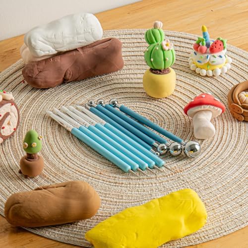 UUSYCUN 9PCS Sculpting Clay Dotting Tools, Dotting Tools for Painting Mandalas, 2-Way Ball Stylus Clay Tools for Embossing, Sculpting, Shaping, Nail Art, Polymer Clay, Pottery Crafts, Rhinestone, Rock - Image 5