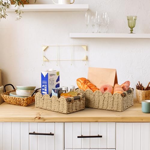 Wicker Baskets for Organizing Toilet Paper Storage Basket - Image 6