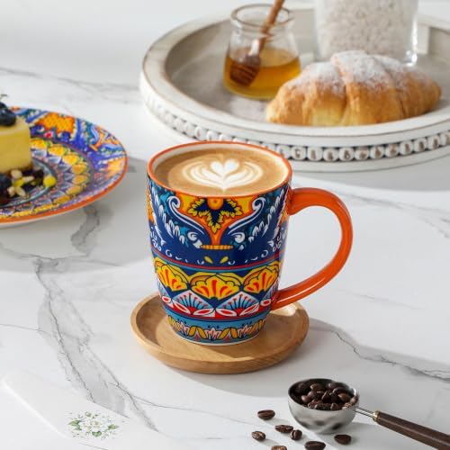 vancasso KRVI Ceramic Coffee Mugs, Set of 6, 16 oz - Image 7