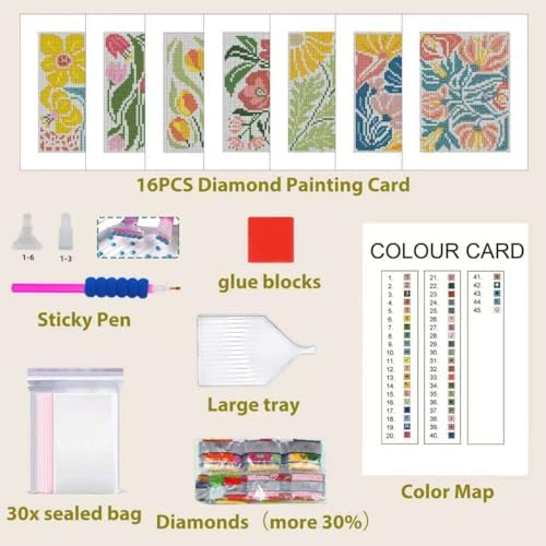 12 Pcs Small Diamond Art Kits Easy Flower Diamond Art Kits for Adults - Image 4