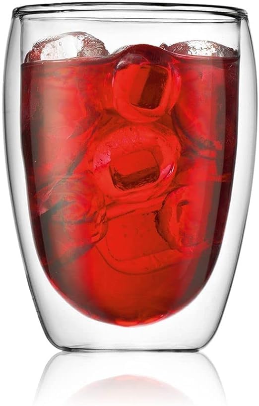 Bodum 12oz Pavina Double Wall Insulated Tumbler, High-Heat Borosilicate Glass, Set of 6, Clear - Image 5