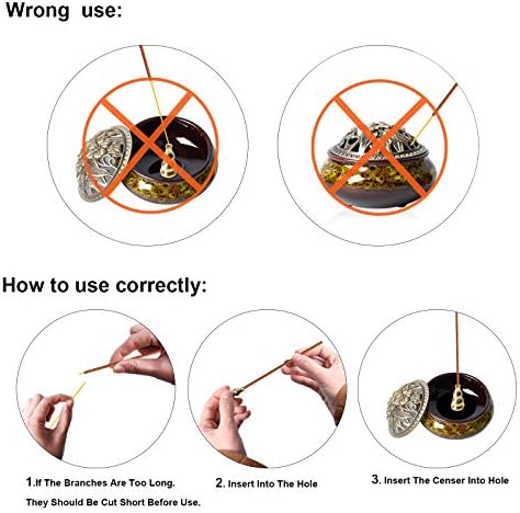 Ceramic Home Decoration Incense Sticks or Cones Burner Porcelain Incense Holder - Image 4