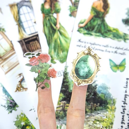 Snycler Forest Wilderness Theme Sticker Scrapbooking Supplies for Junk Journal, 20 Sheets PET Stickers - Vintage Journaling Stickers, Ephemera Sticker Book Pre Cut, Junk Journal Supplies, Planner - Image 5