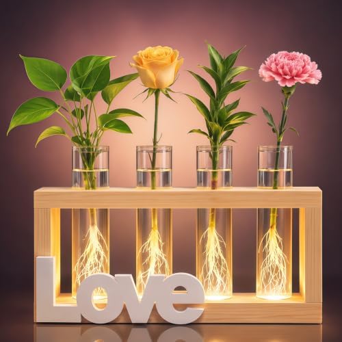 LED Plant Propagation Station 4 Glass Tubes for Hydroponic Cuttings by Unknown