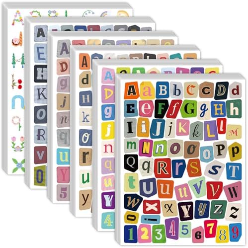 3184PCS Vintage Letter Stickers Scrapbook Sticker,Magazine Alphabet Sticker by Unknown