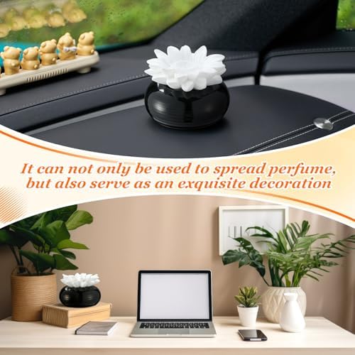 Honeydak 1 Pcs Ceramic Essential Oil Diffuser, Non Electric,Daisy Flowers - Image 5
