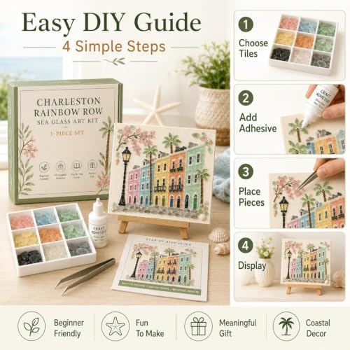 Timeless American Destinations Sea Glass Art Kit 5D Craft Mosaic (Style2) - Image 3