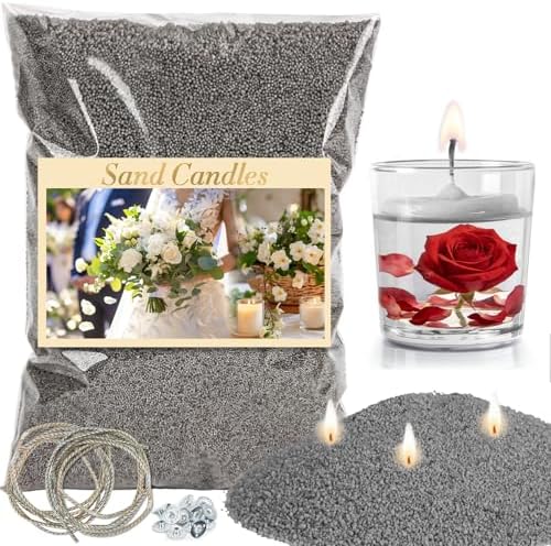 Sukh 15oz Sand Candles with Wicks - Colored Candle Sand Refillable Wax by Sukh