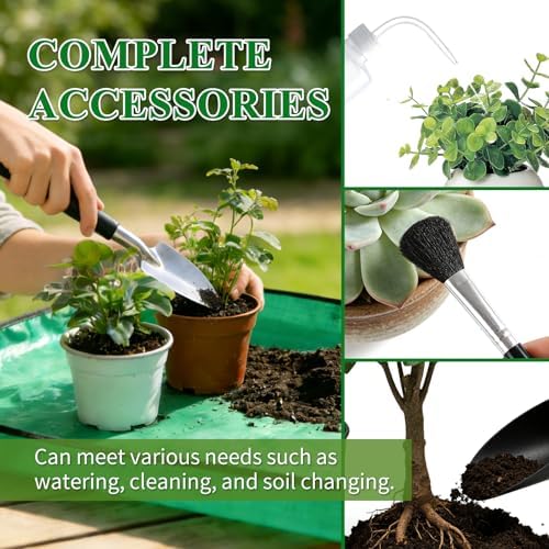 Gute 30Pcs Mini Succulent Tools Set,Plant Care Kit w/Repotting Mat - Image 4