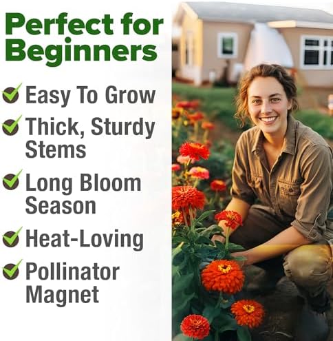 HOME GROWN Zinnia Seeds, Will Rogers, 150 Seeds, Zinnia elegans - Image 5