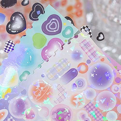 Doraking 50 Sheets Laser Sticker Book for Arts Craft Scrapbook - Image 4