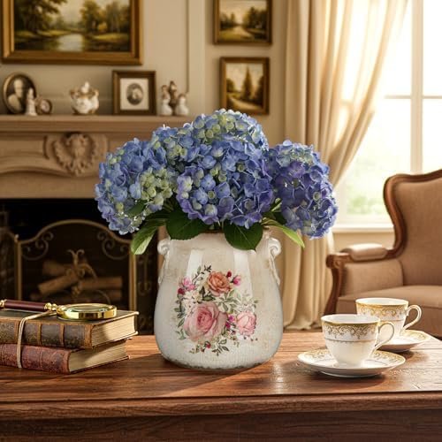 Ceramic Scroll Planter 6.5 Inch, Ink Color - Image 4