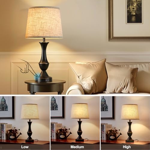 Luvkczc Upgraded Touch Table Lamps Set of 2, 22" Tall Bedside Lamps - Image 4