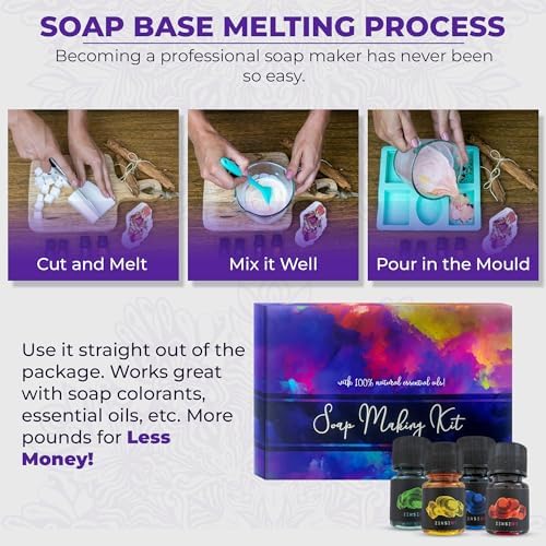 Soap Making Kit for Adults, Make Your Own Soap with Melt & Pour - DIY - Image 6