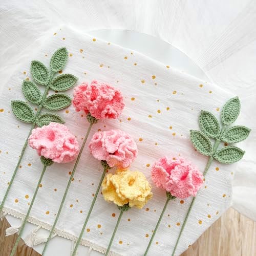 Lily's Lyric Flower Crochet Kit | Carnation & Ash Leaf | Step-by-Step Video Tutorial for Adults Teenagers | Craft Gift Idea DIY Home Decoration - Image 5