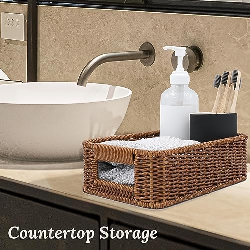 WeeNest Baskets for Organizing, Basket Small, Toffee, Set of 2 - Image 6