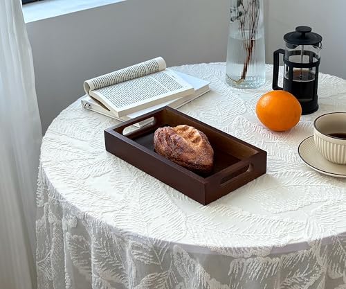 3 Pack Small Serving Mini Tray with Handles - 9.8 Inch Bamboo Tray - Image 5