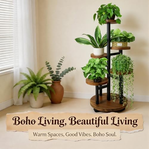 GEEBOBO 5 Tier Plant Stand With 4 Wheels - Image 7