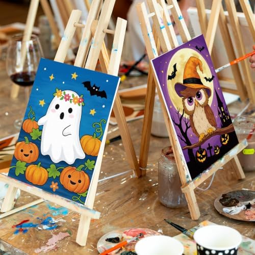 Louise Maelys 12 Pack Halloween Pre Drawn Canvas to Paint for Kids - Image 3