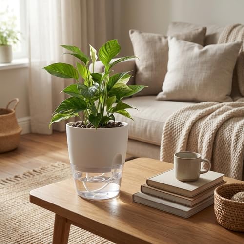 Vanavazon 6 Inch Self Watering Pots for Indoor Plants African Violet Pots - Image 2