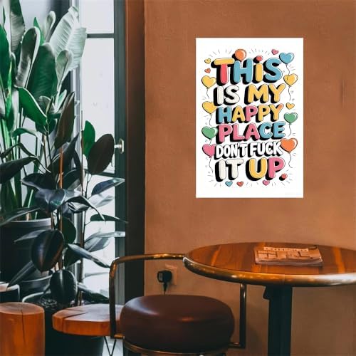 Vintage Happy Place Metal Sign,Retro Funny Home Tin Sign,Wall Aesthetics for Bar Pub Club Cafe Living Room Kitchen Restaurant Shop Office,8x12 Inches (Happy Place-10) - Image 2