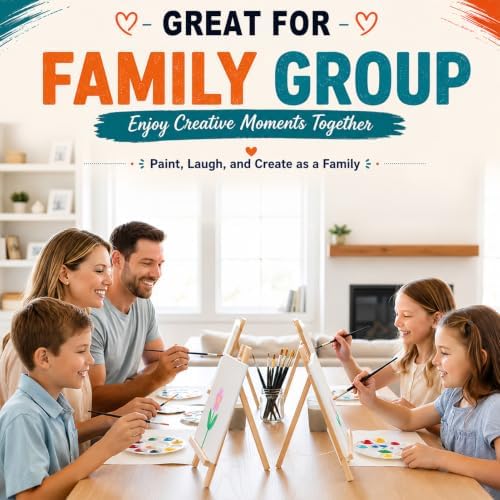 4 Pack Paint Set for Couples and Families with Portrait & Cartoon Guides - Image 5